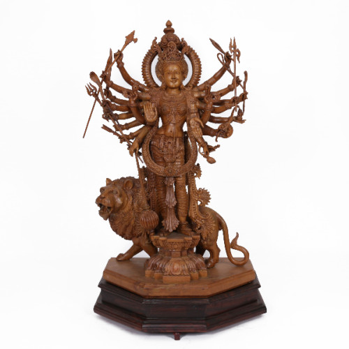 30 inch Teak wood Sree Durga