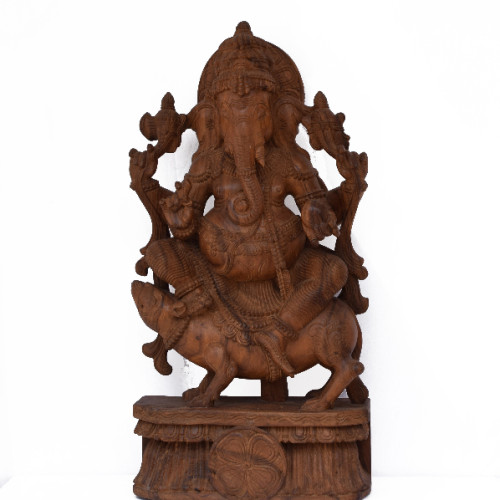 36 INCH RATE GANESH WAGA WOOD HAND MADE 