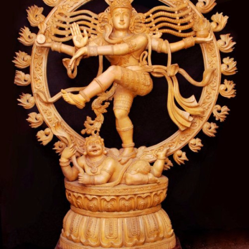 7ft White wood Nataraja full hand craft