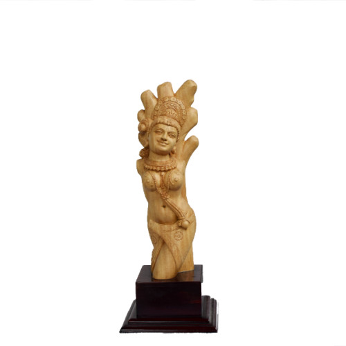APSARA WHITE WOOD 16 INCH UNIQUE ART WORK 