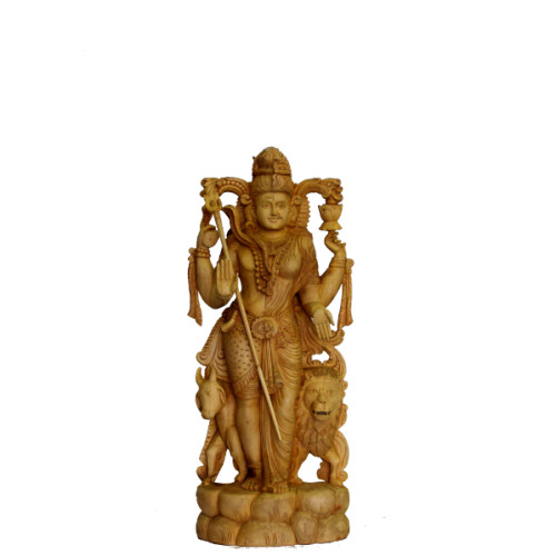 Ardhanarishvara  Whitwood 30 inch Height X 12 inch Width X 6 inch Depth unique art of Rahul Handicraft