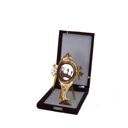 Arranmula Mirror 2  inch mirror Size, Height 7 inch X 4.25 inch Width with attache stand