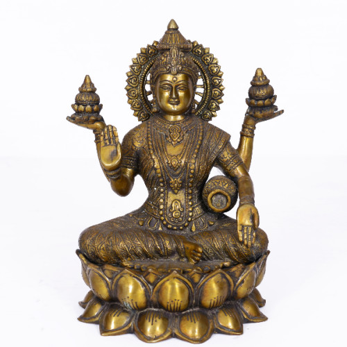 Brass Lakshmi 12 inch 