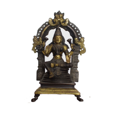 Brass lexmi prabha  8 inch height X 5.5 inch width X 3.5 inch depth  