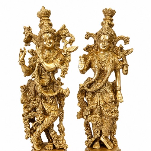 BRASS RADHA KRISHNA 14 INCH