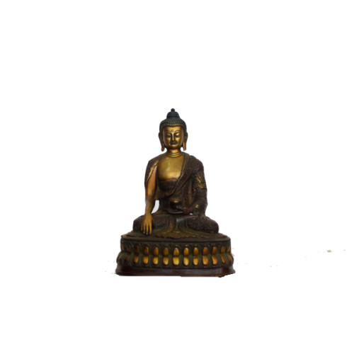 Buddha Brass 8 inch Height X 6 inch width X 3 inch depth 