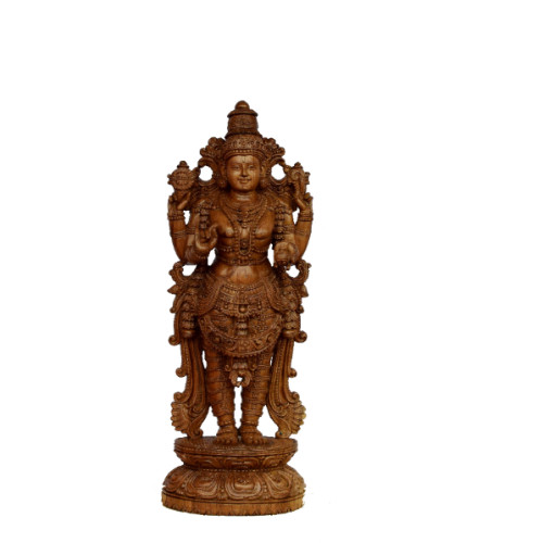 Dhanvantari Teak wood 22 inch height X 8 inch width X 5 inch depth full hand made crafted by Rahul handicraft