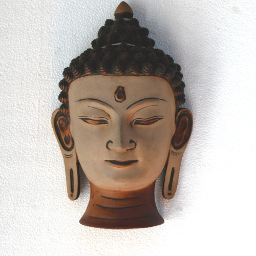 Fiber Buddha Head 12 inch height and 7 inch width 