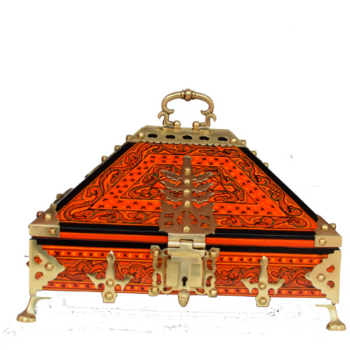 Jewel Box of Kerala mural painted 13 inch ( w) X 9 inch (D) X 8.5 inch (H) 