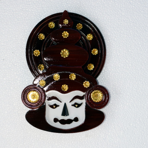 Kadakali face Wall Hang 8 inch wood