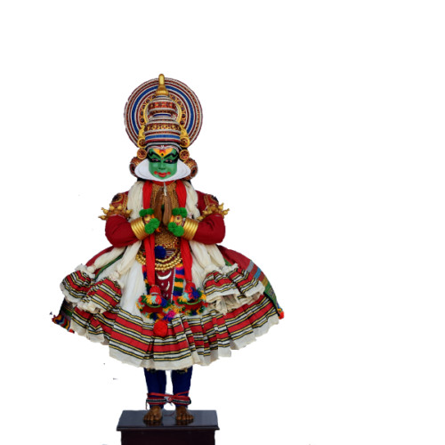 Kadakali wooden Doll 5ft cover with color cloth