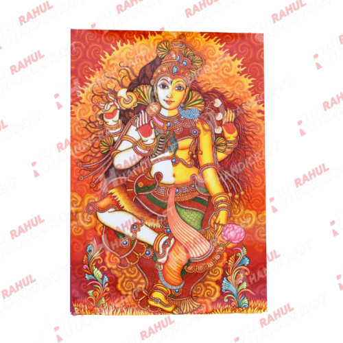 Kerala Mural Painting 3 X 2 ft Ardhnarishwar 