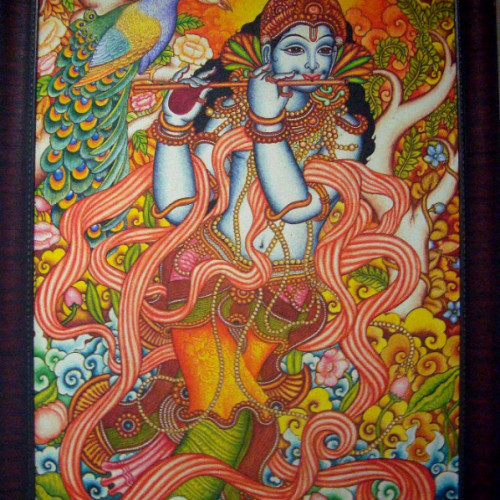 Kerala Mural Painting  Krishna