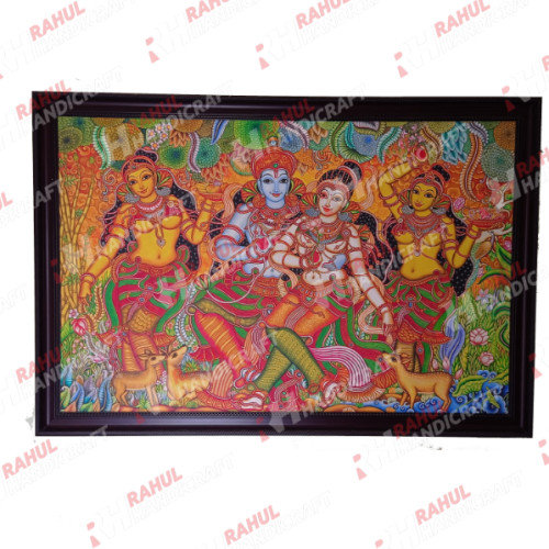 Kerala Mural Radha Krishna  5ft X 5 ft Canvas and acrylic. Artist Mr.Saji 