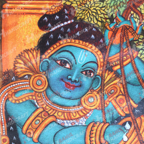 KRISHAN MURAL 1 FT X 1 FT SAJI ARTIST ORGINAL HAND PAINTED 