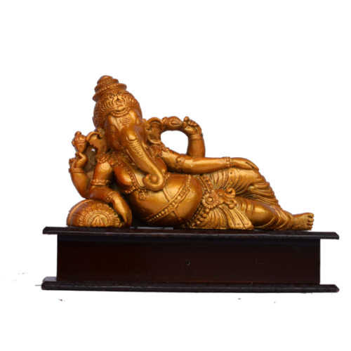 Marble Powder molded Ganesh   8 inch (H) X 1.5 inch (D) with base 10inch X 2 inch 