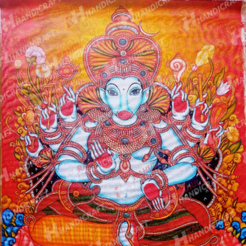 Mural Beautiful God Varaha  3 ft Height X 2 ft Width (6 sqft) original hand painted in Acrylic in canvas Artist Saji   