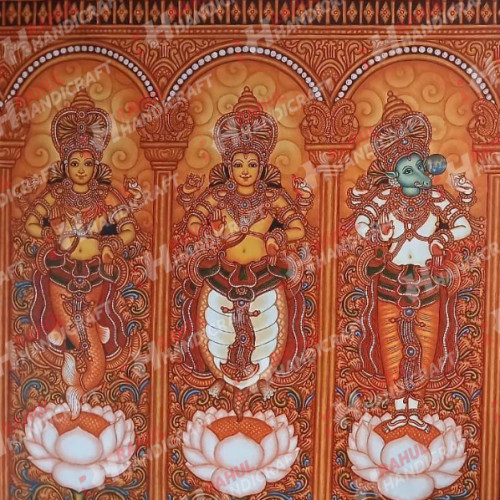 MURAL DASAVATHARAM CANVAS ARTIST SAJI  10 FT X 4 FT