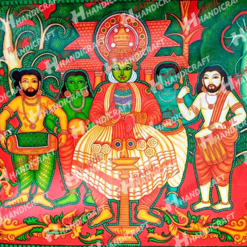 MURAL KADAKLI 5 FT X 4 FT ORIGINAL IN CANVAS ARTIST SAJI  