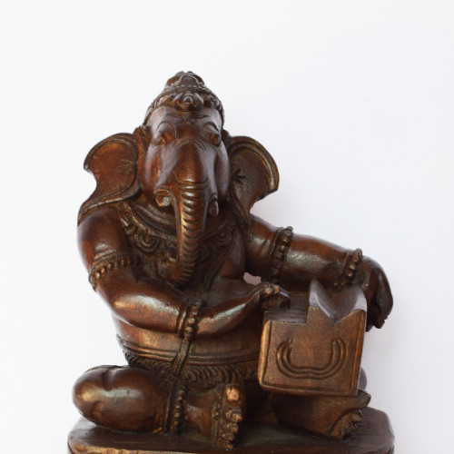 Music Ganesh waga wood 12 inch X 8 inch X 5.5 inch 