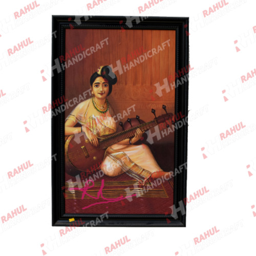 OIl Painting Ravi Varama 30 inch (H) X 17 inch (W) ( with fraim 33 inch X 21 inch ) 
