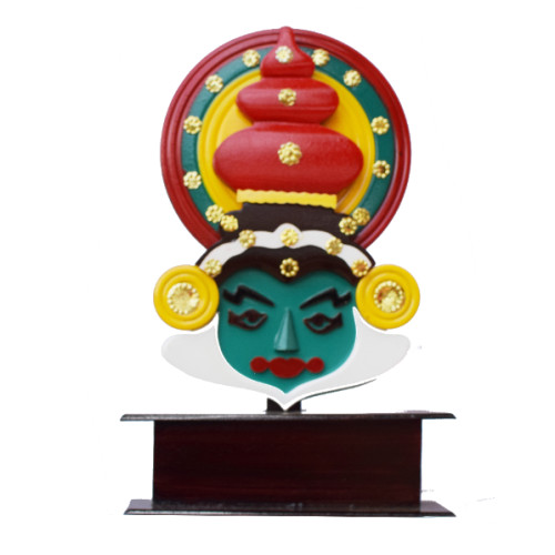 Painted 12 Inch Wooden Kathakali