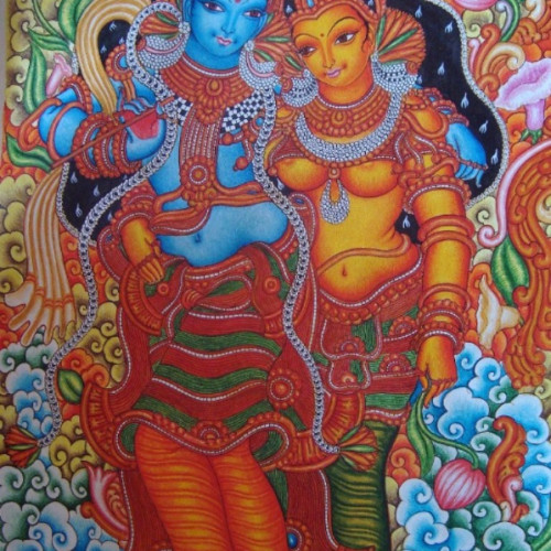 Radha Krishan Mural Painting