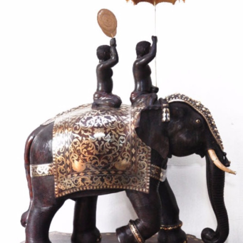 Rose wood Elephant with Ambari 