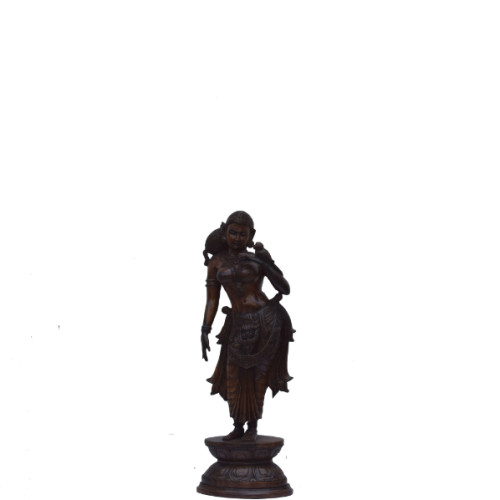 Rose wood Lady 23 inch with parrot 