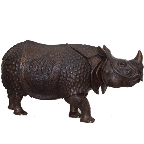 Rose Wood Rhino 10 inch height X 20 inch width X 6 inch depth 