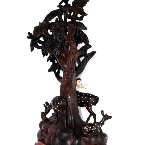 Rose wood Tree and Deers 20 inch X 9 inch X 8 inch
