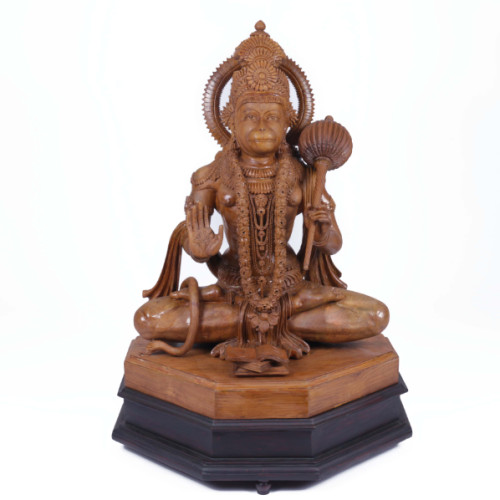 Sree Hanuman Teak wood 26 inch ( height) X 20 inch (Width) X 14 inch ( Depth)
