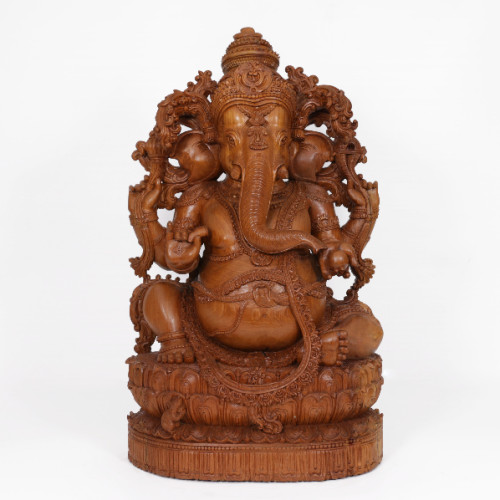 Teak wood Ganesh Big size 32 inches
