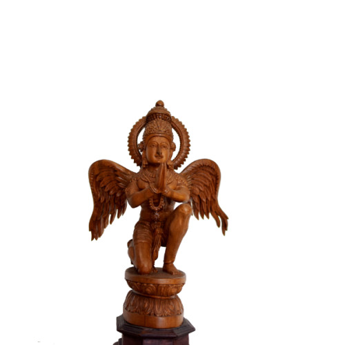Teak Wood Garuda 15 inch Height X 8 inch width X 5 inch depth unique art of Rahul Handicraft 