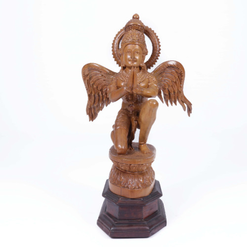 Teak wood Garuda statue in 14 inch