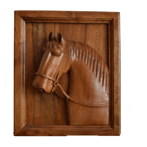 Teak wood horse head 14 inch (height) X 12 inch ( width) 