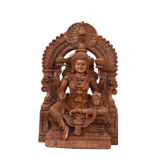 Teak wood  Lakshmi 20 inch height X 13 inch width X 5 inch Depth unique art of Rahul Handicraft