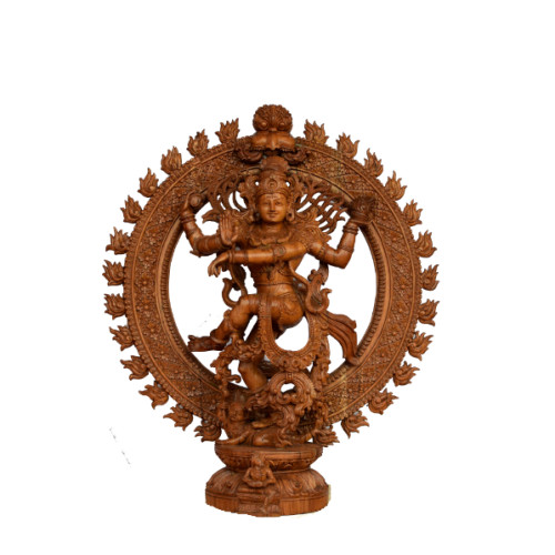 Teak Wood Nataraja 27 inch Height X 23 inch width X 8 inch depth fulll hand made craft 
