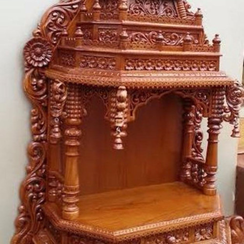 Teak Wood Pooja Mandap 42 inches 