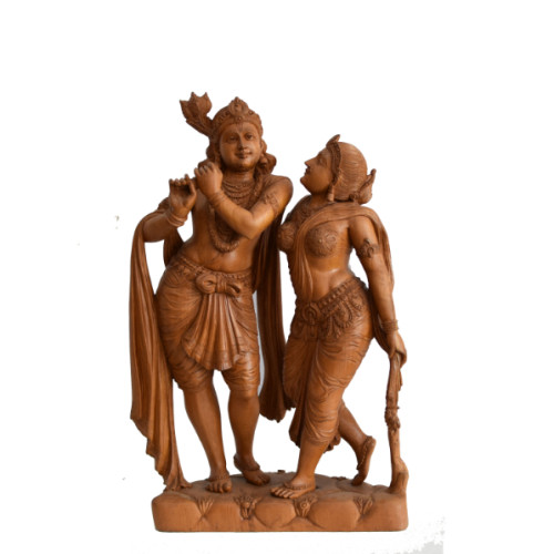 Teak wood Radha Krishna 26 inch 