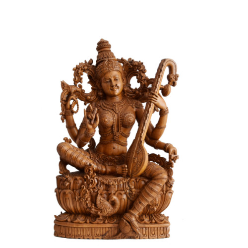 Teak Wood Sarswathi 26 inch 