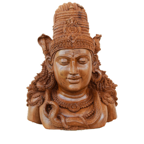 Teak Wood shiva 17 inch Height X 12 inch Width X 7.5 inch depth antique finishing 