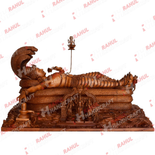 Teak wood Sree Padmanabha Swamy  30 inch width 