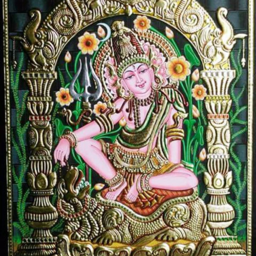 Thanjavor Painting Dakshinamurthi 18 inch X 14 inch 