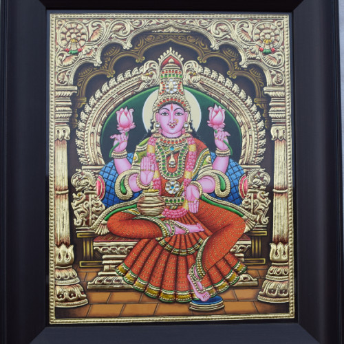 Thanjavor Painting Lakshmi 12 x15 inch woth out frame 18 x 16 inch with frame