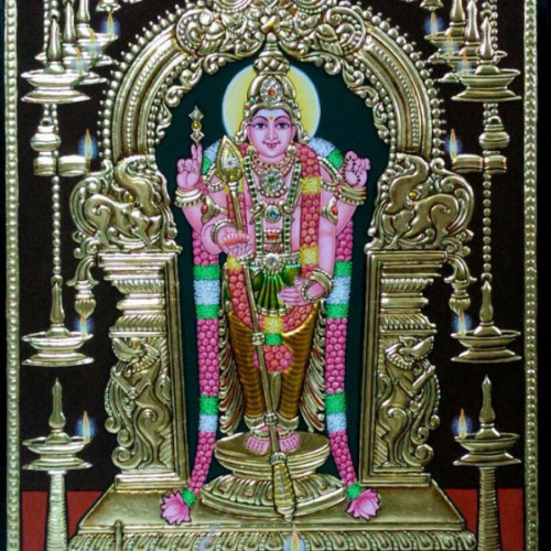 Thanjavor Painting Murugan 18 inch X 14 inch 