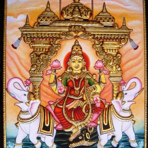Thanjavur painting Gaja Lexmi