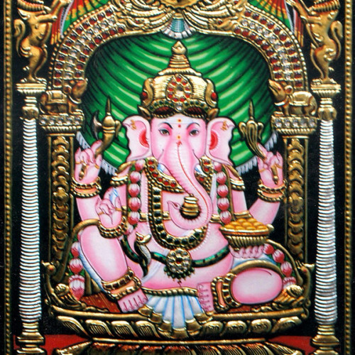 Thanjavur painting Ganesh 15 inch X 12 inch 