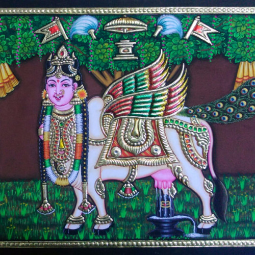 Thanjavur painting Gomadha small size