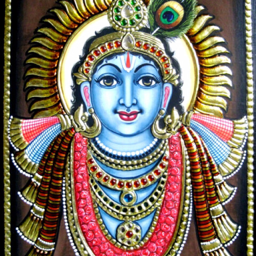Thanjavur painting Krishna